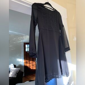 Black Dress with Lace Detailing-new with tags!